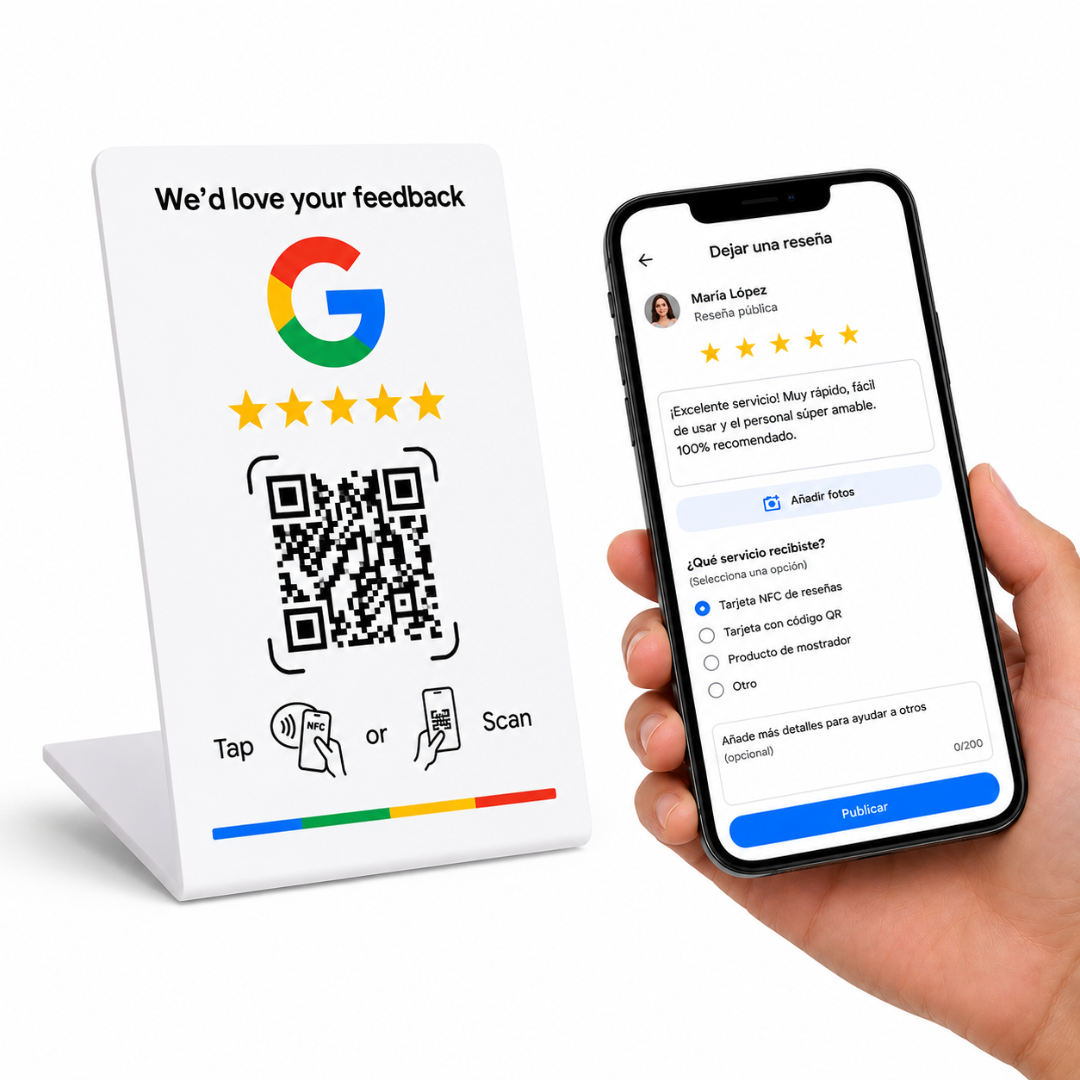 Tarjeta NFC para Reseñas de Google
